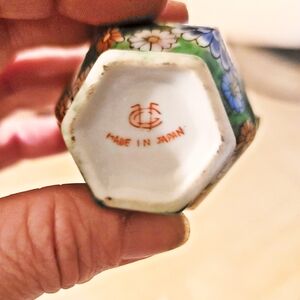 Floral Hexagonal Ceramic Vase